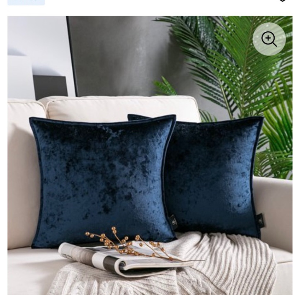 Phantoscope 2pk Shiny Crushed Velvet Pillow Covers